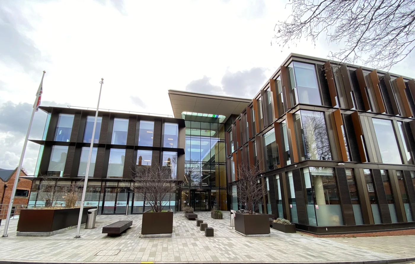 One Angel Square, West Northamptonshire Council's headquarters in Northampton